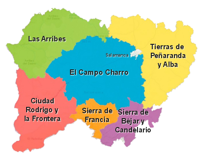 Zonas turísticas de Salamanca