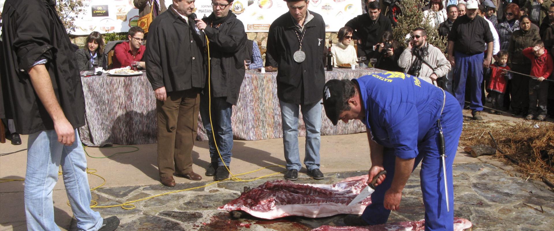 The typical slaughter of pig in Guijuelo